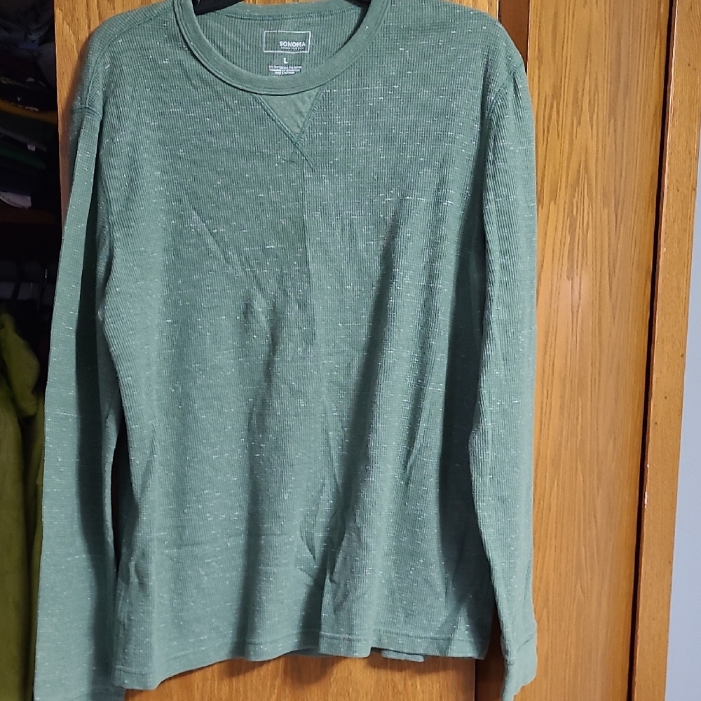 Sonoma Men's Forest Green Long Sleeve Shirt